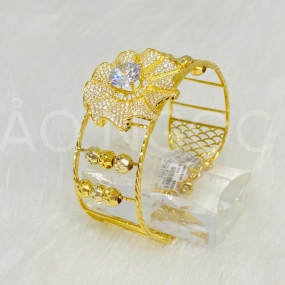 Vòng Bảng Hoa Tấm Kết 1 Hột + Châu