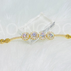 Lắc 4 Hột Lớn Viền Tấm