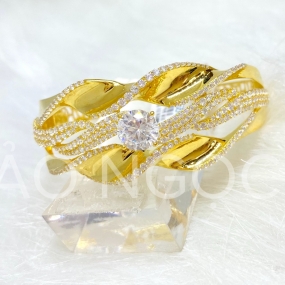 Vòng 1 Hột Đúc Viền Kết Tấm 