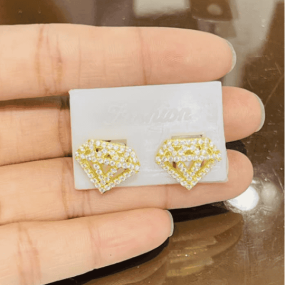 Bông Tai Hình Kim Cương 2