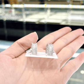 Bông Tai Tròn Full Đá